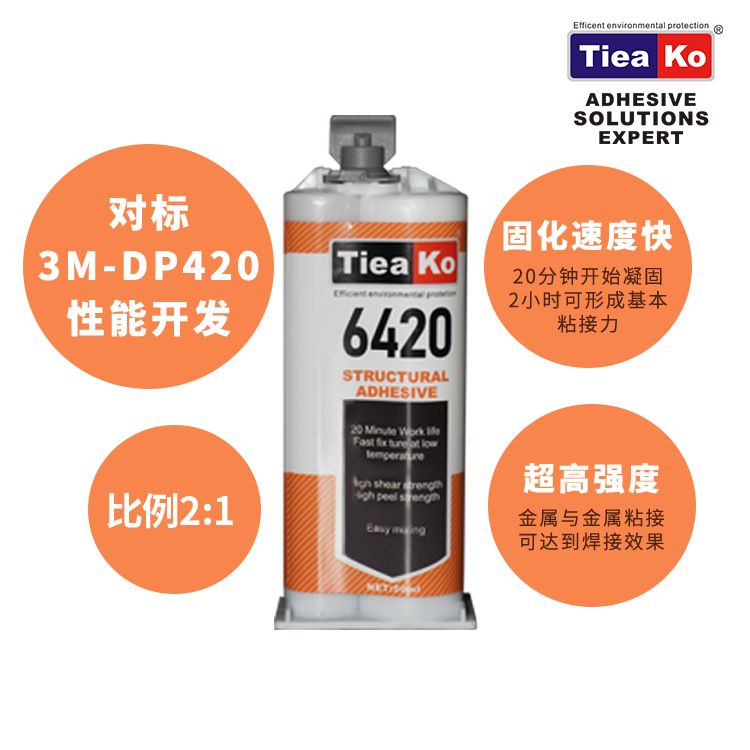 金屬專用高強(qiáng)度快干環(huán)氧樹脂AB膠 TK-6420