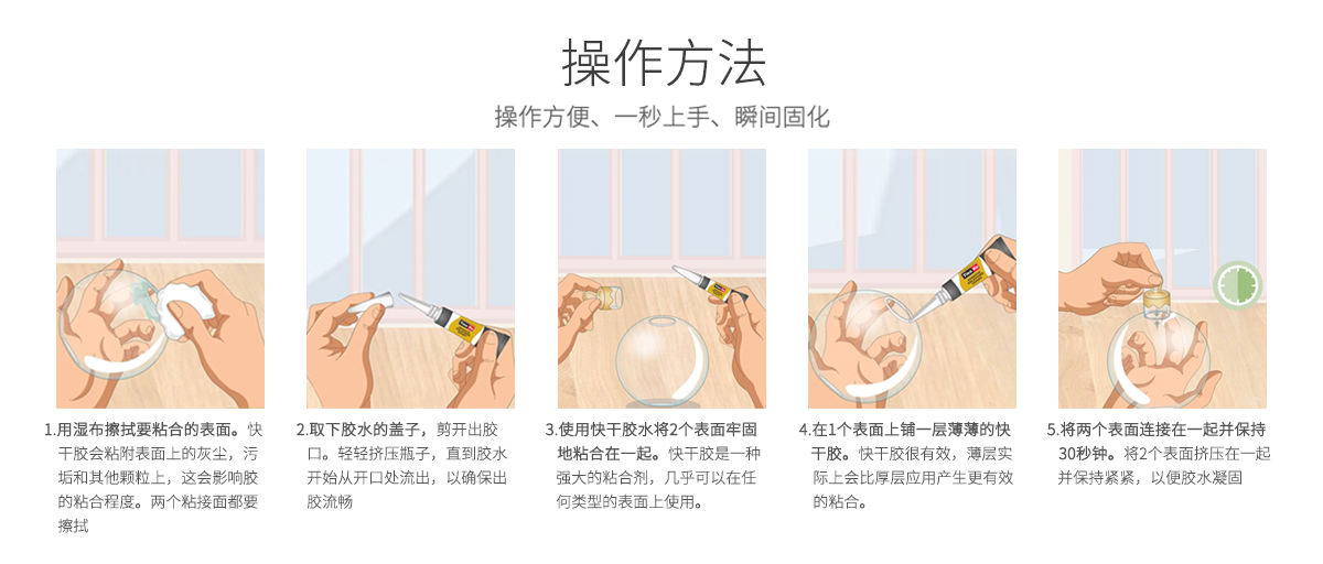 特固新材 高粘度低白化快干膠TK-408 使用方法